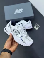 کتونی نیوبالانس 530 سفید سورامه ای ، سبک و راحت برای استفاده روزانه