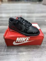 کتونی ایر جردن 1 بدون ساق ورنی مشکی