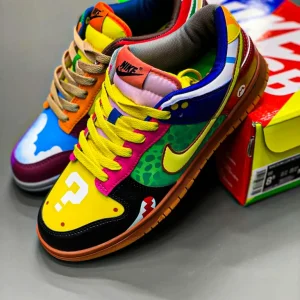 کتونی نایکی اس بی دانک با طرح سوپر ماریو و رنگ‌های شاد