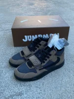 کتونی نایکی جردن جامپمن موکا قهوه‌ای تیره با لوگوی Jumpman و زیره Air