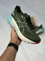 کتونی اسیکس ژل کایانو ۳۱ سبز مشکی با رویه مش و زیره PureGEL