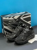 کتونی آف وایت بی رایت بک مشکی با مش، چرم مصنوعی