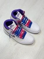 کتونی نایکی ایر جردن ۱ های کورت پرپل وایت با رویه بنفش سلطنتی، Swoosh سفید و زیره کلاسیک
